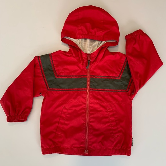 OLD NAVY Red/Gray -size 4T Child/Kids zip nylon light windbreaker JACKET -GUC - Picture 5 of 5